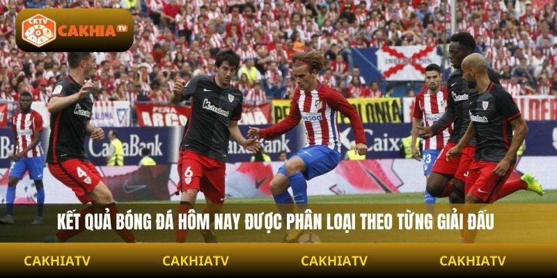 Kết quả bóng đá hôm nay được phân loại theo từng giải đấu